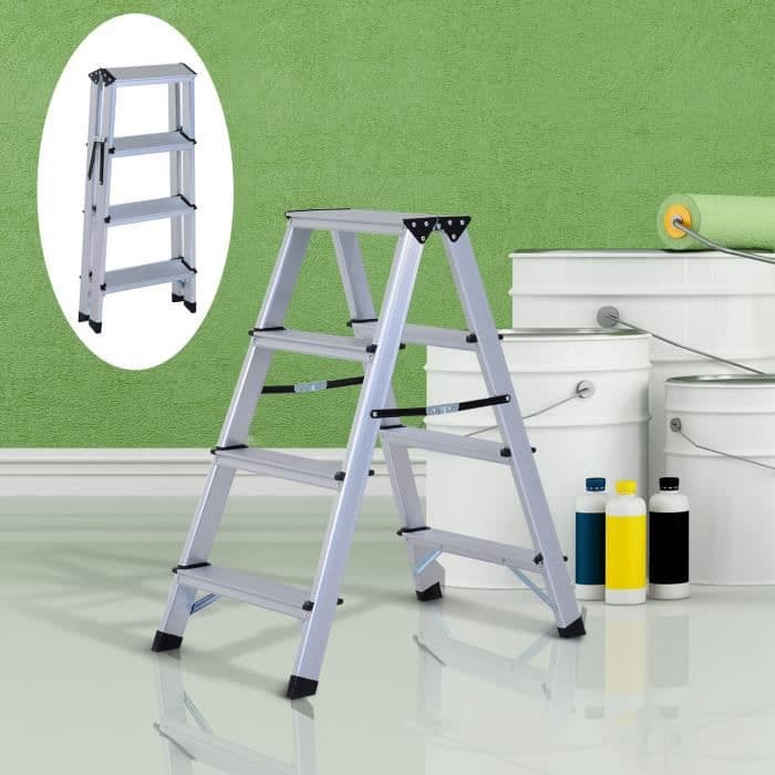 Folding steg pall dubbla slip Max. 81 cm maximal belastning. 150 Kg ny aluminium 05