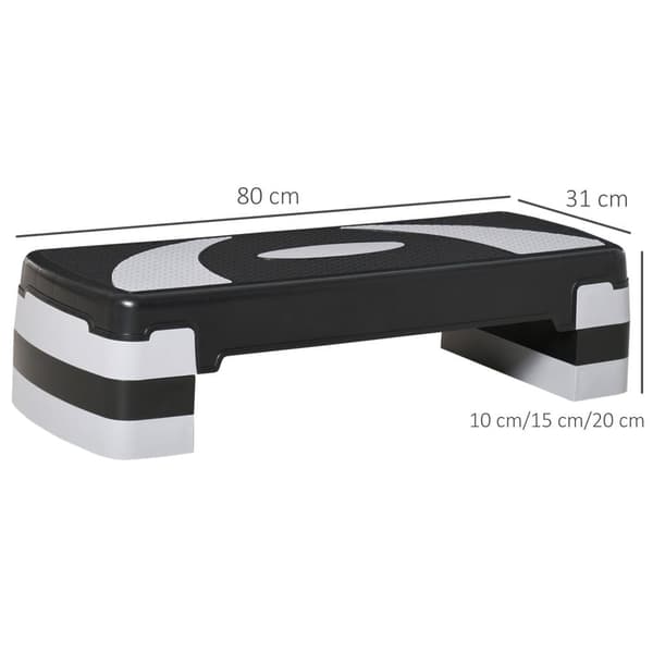 Aerobisk Stepper, 80x31 cm, Svart och Grå