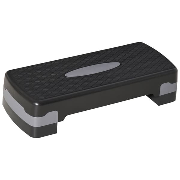 Aerobic Fitness Step Bræt, 68x29x15 cm, Sort Grå