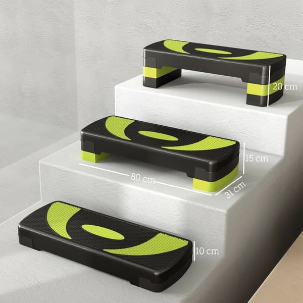 Aerobisk Stepper, 80x31x20 cm, Grøn