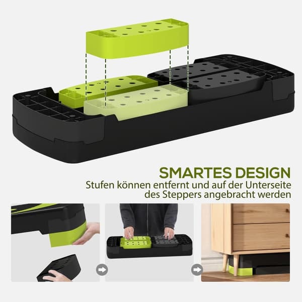 Aerobisk Stepper, 80x31x20 cm, Grøn