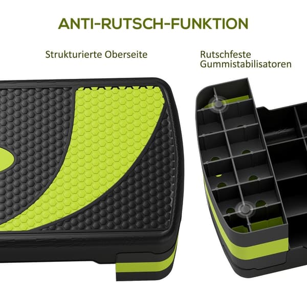 Aerobisk Stepper, 80x31x20 cm, Grøn