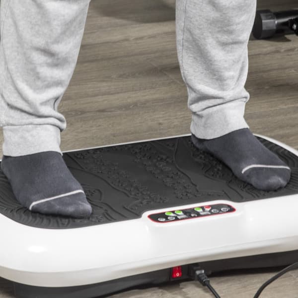 Vibrationsplatta Fitnessapparat, 73x40x13 cm, Svart och Vit