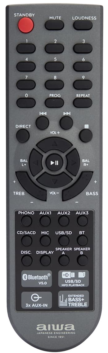AIWA Förstärkare Svart BT