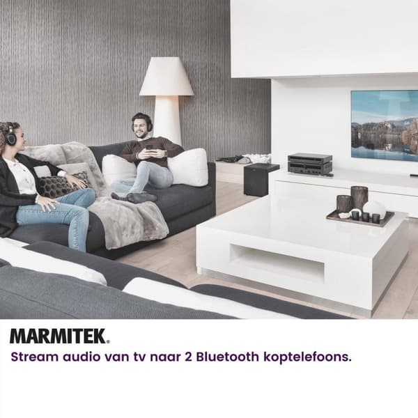 Marmitek BoomBoom 55 - Ljudsändare | Bluetooth | ansluta upp till 2 Bluetooth-mottagare samtidigt