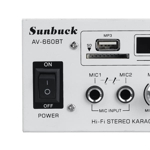 12V 1200W digital stereoforstærker bluetooth HiFi lydeffektforstærker FM effektforstærker 2 kanals forstærker, hvid