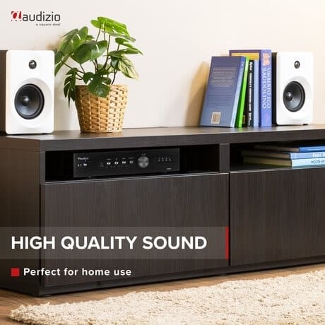 Audizio AD200B stereoförstärkare - 2.1 hi-fi förstärkare med Bluetooth - Svart