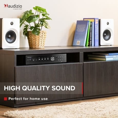 Audizio AD220B stereoförstärkare - 2.1 hi-fi förstärkare med Bluetooth - Svart