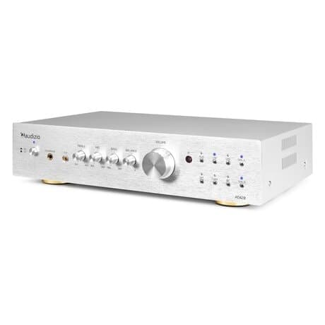 Audizio AD420A stereoförstärkare - 4-kanals hi-fi förstärkare med Bluetooth - Silver