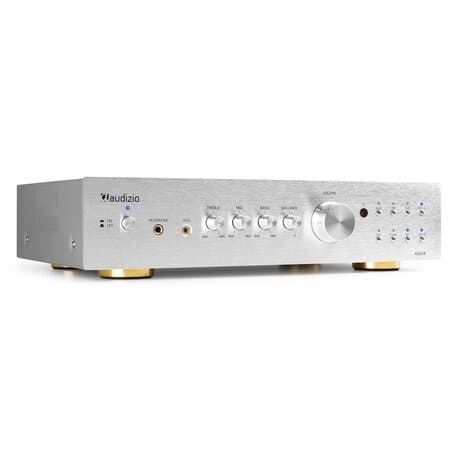 Audizio AD420A stereoförstärkare - 4-kanals hi-fi förstärkare med Bluetooth - Silver