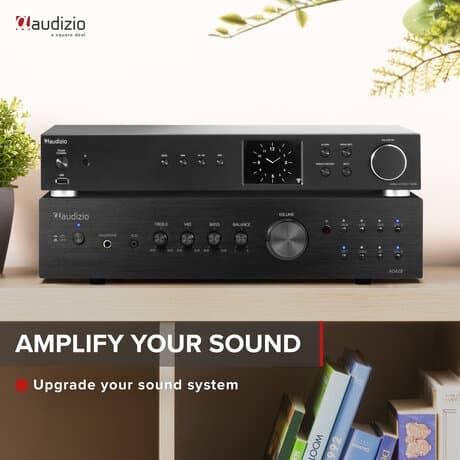 Audizio AD420B stereoförstärkare - 4-kanals hi-fi förstärkare med Bluetooth - Svart