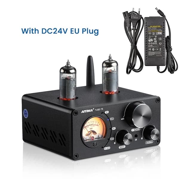 Vakuumrörsförstärkare, Bluetooth 50-anslutning, integrerad USB DAC, T9 med EU-kontakt