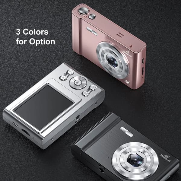 Digitalt kamera, 4K video, 48MP, , Pink W 32GB Card
