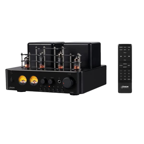 Rørforstærker, 65W Kraftfuld Output, Bluetooth 5.0 Forbindelse,HTA100 med fjernbetjening, 220V EU stik