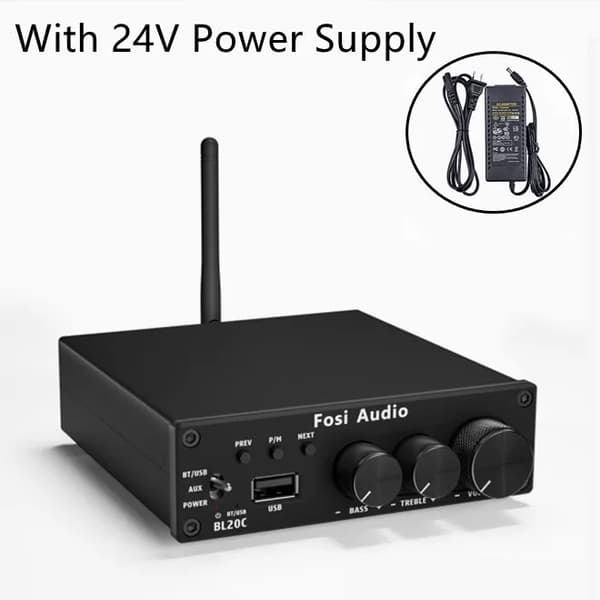 Bluetooth forstærker, 160W udgang, 2.1 kanalsystem,MED 24V STRØM