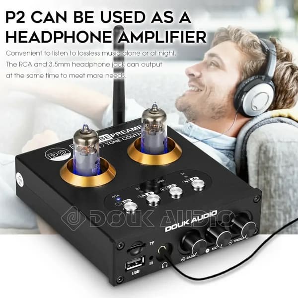Mini Preamp, 2 Kanaler, Bluetooth og RCA Indgange