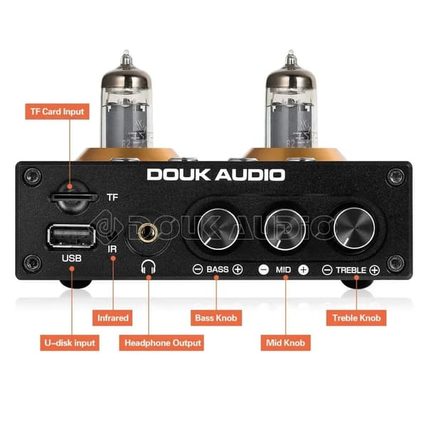 Mini Preamp, 2 Kanaler, Bluetooth og RCA Indgange