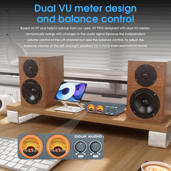 Digital förstärkare, 300W uteffekt, dubbla RCA- och XLR-ingångar