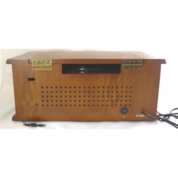INOVALLEY RETRO29E-N Vinyl Hifi-system i retrostil - Bluetooth 5.0 - 2x20W - CD / K7 ljudspelare - FM-radio - 2 USB-portar