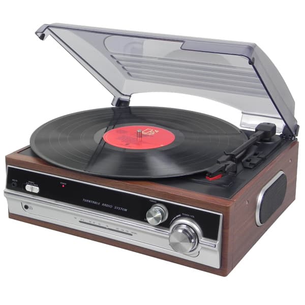 Retro Line Skivspelare + FM-radio inb.högtalare
