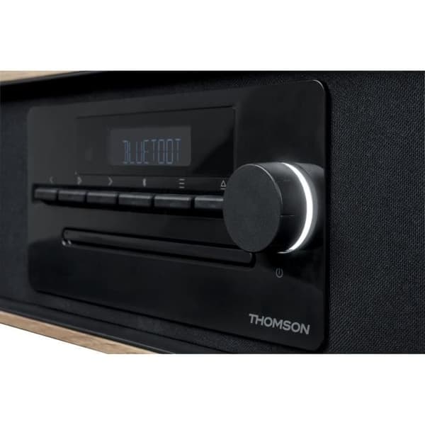 Bluetooth mikrosystem - THOMSON - Svart - FM/CD/MP3/USB/Induktionsradio, 60W, Equalizer, Fjärrkontroll, Strömförsörjning. 230V