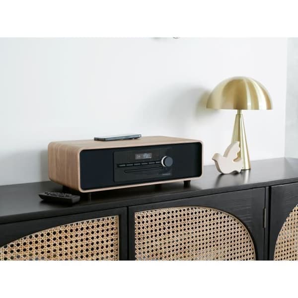 Bluetooth mikrosystem - THOMSON - Svart - FM/CD/MP3/USB/Induktionsradio, 60W, Equalizer, Fjärrkontroll, Strömförsörjning. 230V