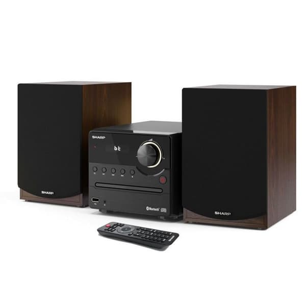 Sharp hi-fi-system - XL-B512(BR) - XLB512BR Mikroljudsystem 45 W med FM/FM-radio, Bluetooth, USB, CD, MP3 Brun
