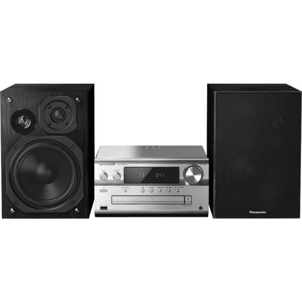Panasonic SC-PMX94 stereosystem - CD, Bluetooth, DAB+, FM - Högupplöst ljud 2 x 60 W - Grå Svart, Silver
