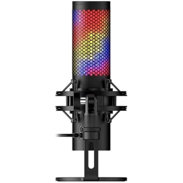 USB-mikrofon - HYPERX - QuadCast 2 S - RGB-belysning - Integrerade kontroller - Tap-to-Mute