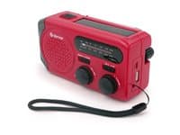 Denver SCR-2010 FM/AM-radio med vev, solcell och ficklampa – Röd