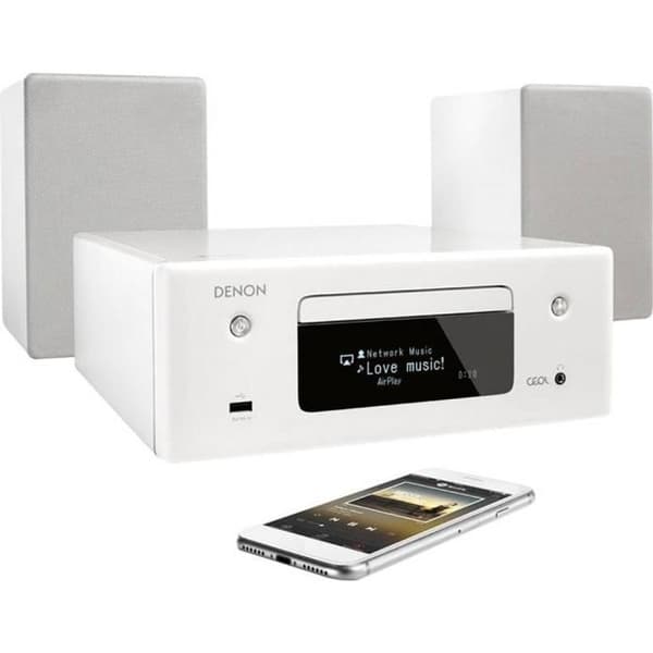 Denon CEOL N-10 stereoljudsystem - Bluetooth, CD, WiFi, USB, FM - Vit