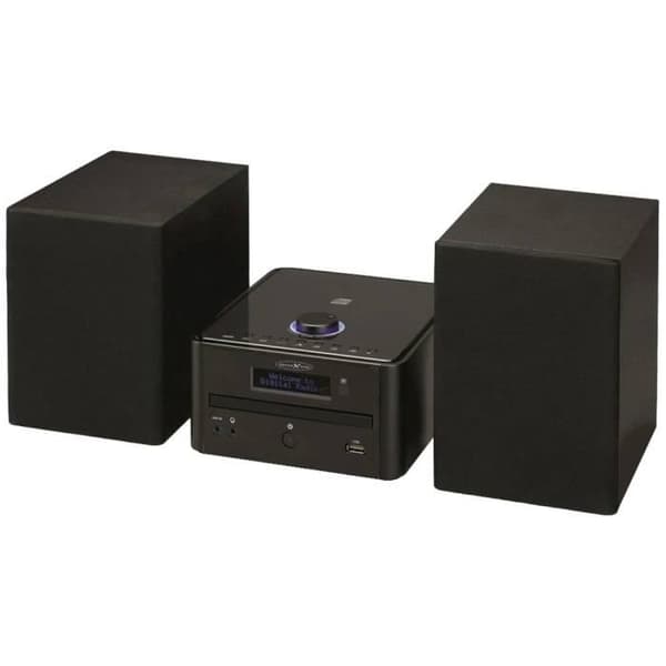 Reflexion HIF79DAB Stereosystem DAB+, FM, MP3, CD, AUX, USB, Bluetooth, med fjärrkontroll, med svart högtalarlåda
