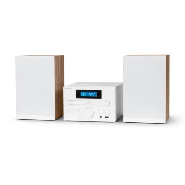 Microsystem - THOMSON - COSY MIC121BT - CD-spelare, Bluetooth, FM-radio, MP3, USB - Trä och vit
