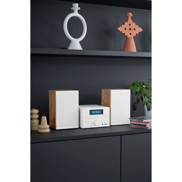 Microsystem - THOMSON - COSY MIC121BT - CD-spelare, Bluetooth, FM-radio, MP3, USB - Trä och vit