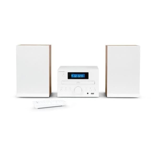 Microsystem - THOMSON - COSY MIC121BT - CD-spelare, Bluetooth, FM-radio, MP3, USB - Trä och vit