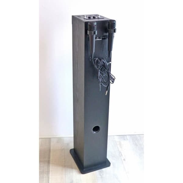 Inovalley HP49CD - Bluetooth ljudtorn - CD-spelare och karaokefunktion - 100W - FM-radio - USB-port - Aux-ingång - Svart