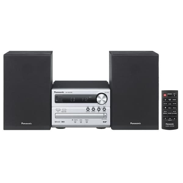 Micro CD-system PANASONIC SC-PM250BEG-S Bluetooth USB 2 högtalare 20W MP3 Svart och grå Svart, Silver