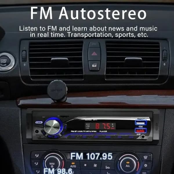 Bilstereo MP3-spelare Bluetooth FM-radio Billjudsystem TF-kort U-disk