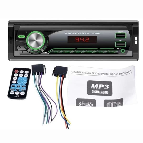 Bilstereo MP3-spelare Bluetooth FM-radio Billjudsystem TF-kort U-disk