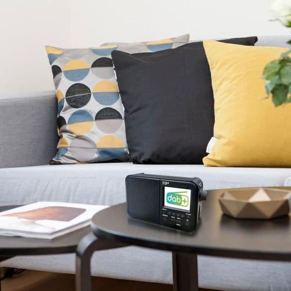 DAB+ og FM bærbar radio - CGV - DR7+ - 2,4 TFT farveskærm - Hovedtelefonstik - Økoforbrug