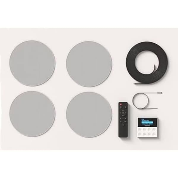 FONESTAR KS-WALL 4 högtalare - Bluetooth USB FM AUX - Svart - Förstärkare - 25 Watt - 4 högtalare