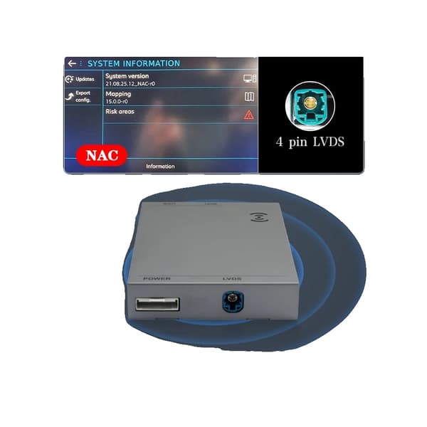 Trådløs CarPlay Decoder Box, Kompatibel med Peugeot Citroen DS Opel, Bluetooth-aktiveret,Til NAC