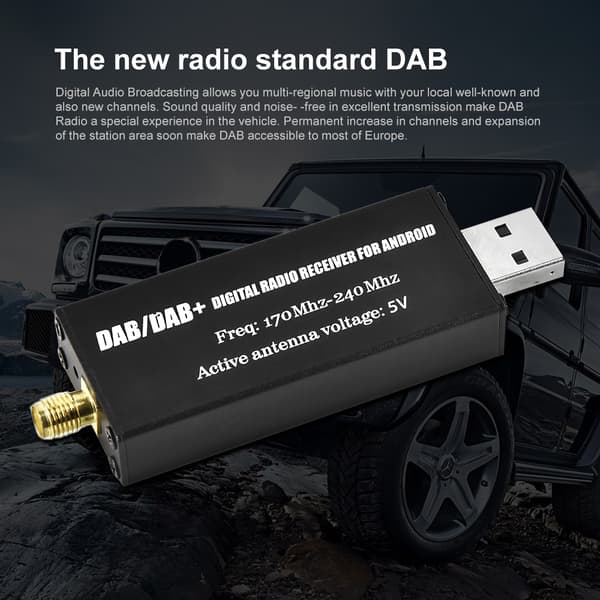 Bil DAB+ Radio Modtager, Antenne Digital Tuner, Android Stereo Afspiller