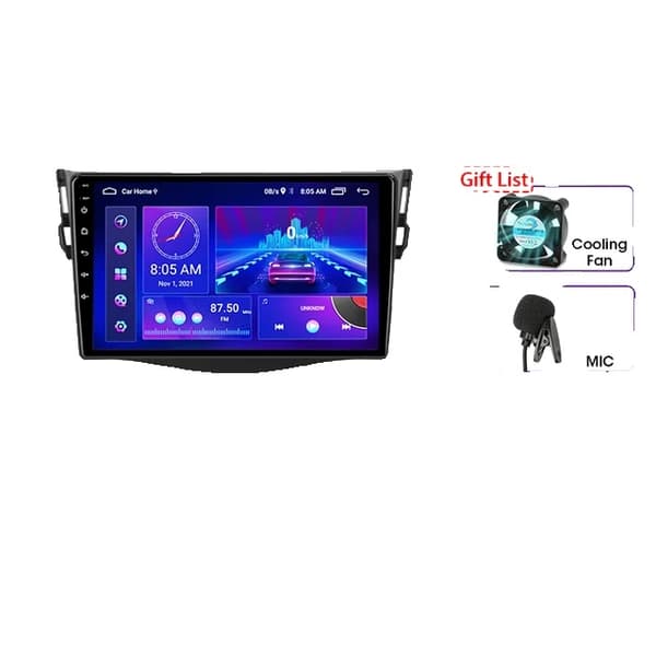 Bilradio, Android 12, Carplay integration, GPS-navigation, T3L-MIC-Fan