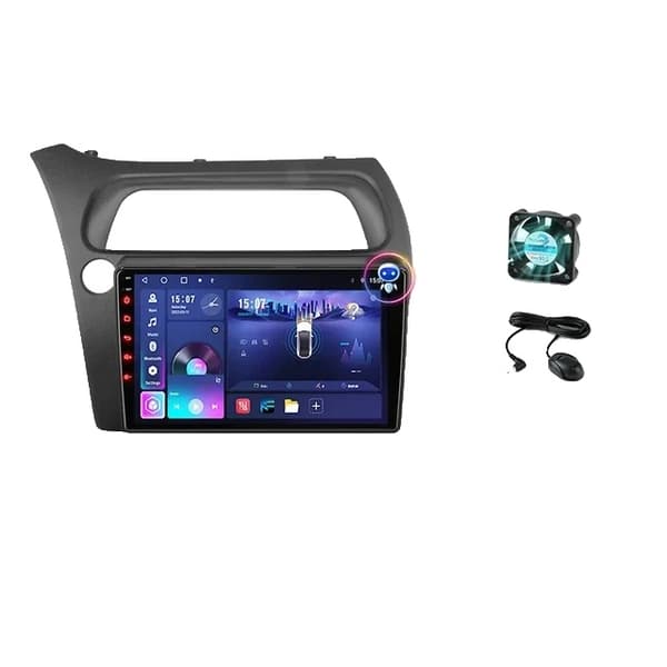 Autostereo, Android 12 -yhteensopivuus, monimedialaiteohjaus, T10-3 tuuletin