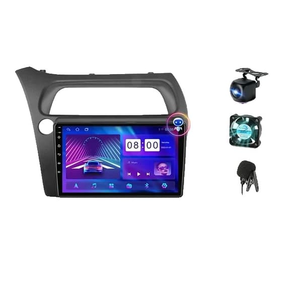 Autostereo, Android 12 -yhteensopivuus, monimedialaiteohjaus, T3L-Fan-Kamera