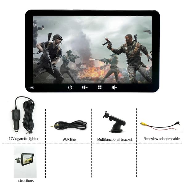 7" trådløs Carplay Android Auto Bluetooth GPS MP5 sugekopp bilstereo