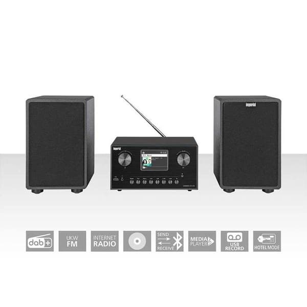 Mikro stereoanläggning - Imperial - DABMAN i310 CD - DAB+, FM, Bluetooth - CD-spelare, inspelning Svart
