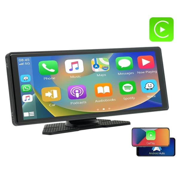 9,36" skærm 2 stativer Bilstereo spejlforbindelse Bluetooth USB Hukommelseskort
