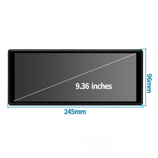 9,36" skærm 2 stativer Bilstereo spejlforbindelse Bluetooth USB Hukommelseskort